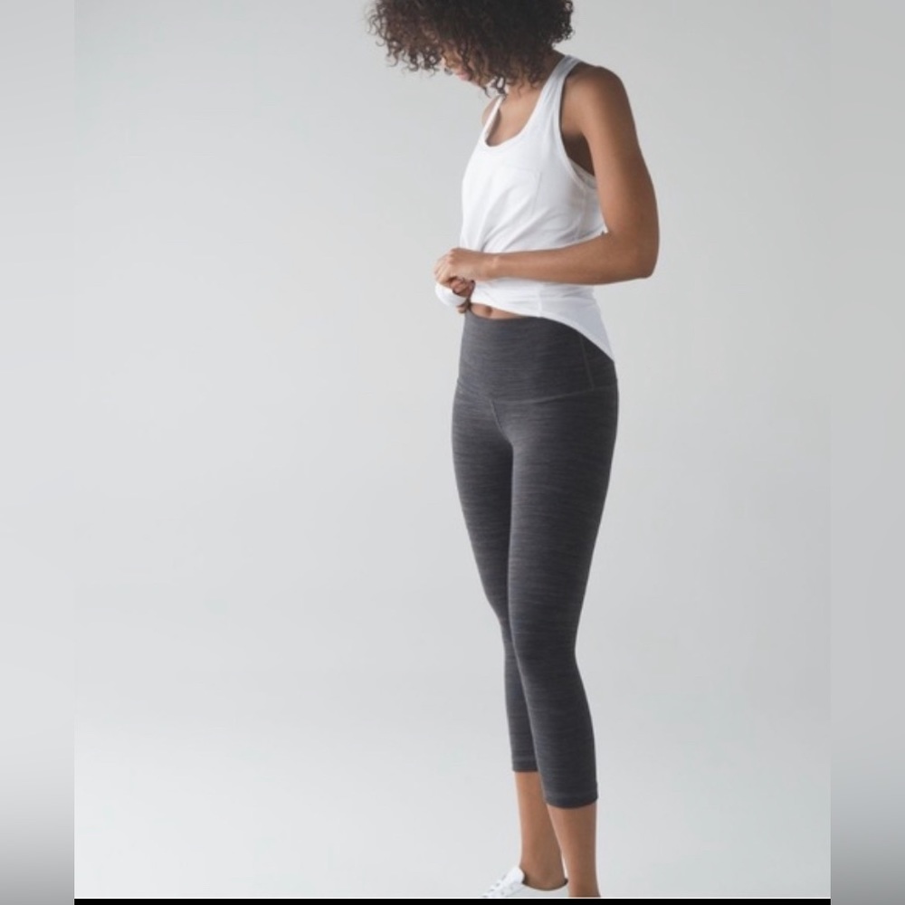 Lululemon Wunder Under Crop (Hi-Rise) Wee Are From Space Cool Cocoa